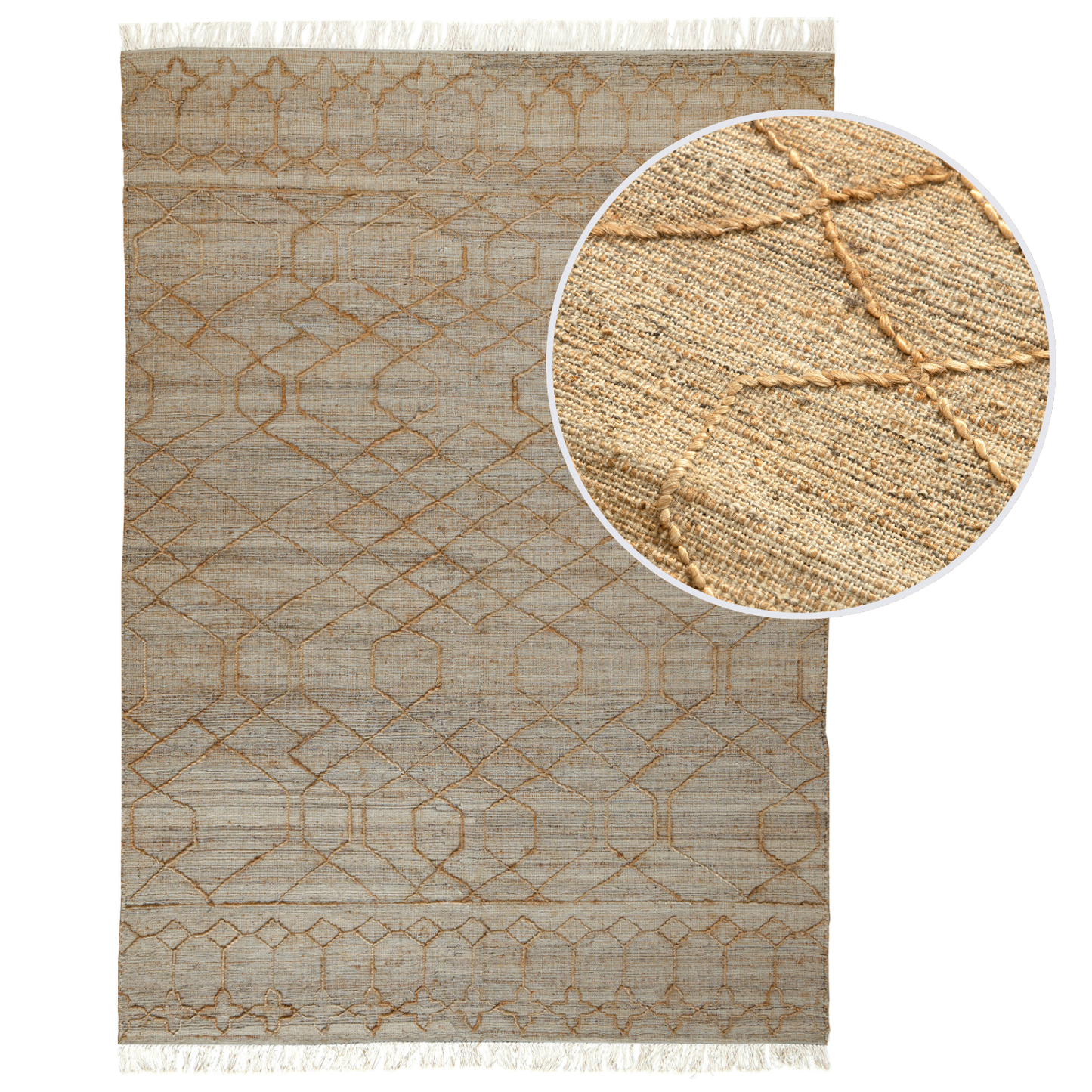 שטיח עבודת יד מודרני דגם 01 BAMPTON סיזל