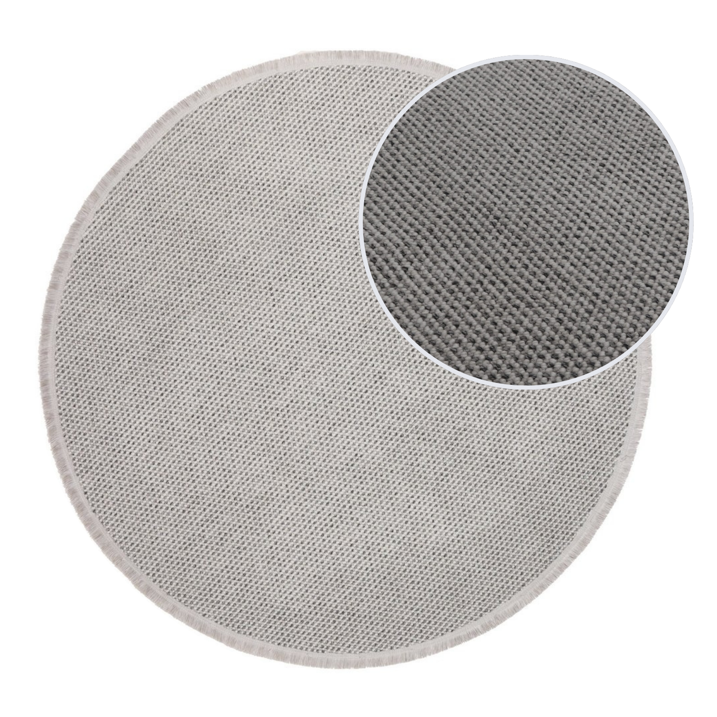 שטיח סקאי 01 אפור בהיר עגול