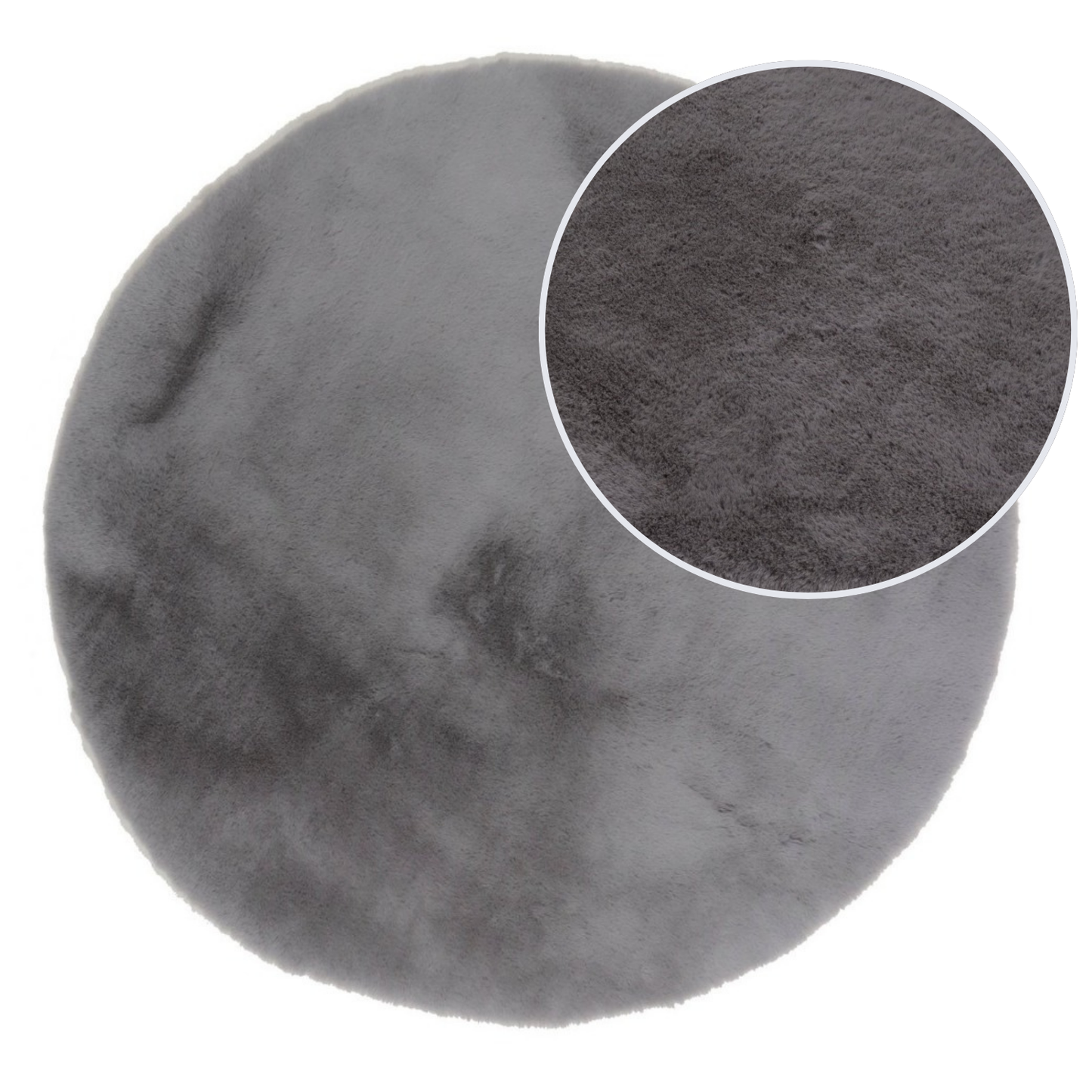 שטיח ראביט דגם 03 אפור בהיר עגול