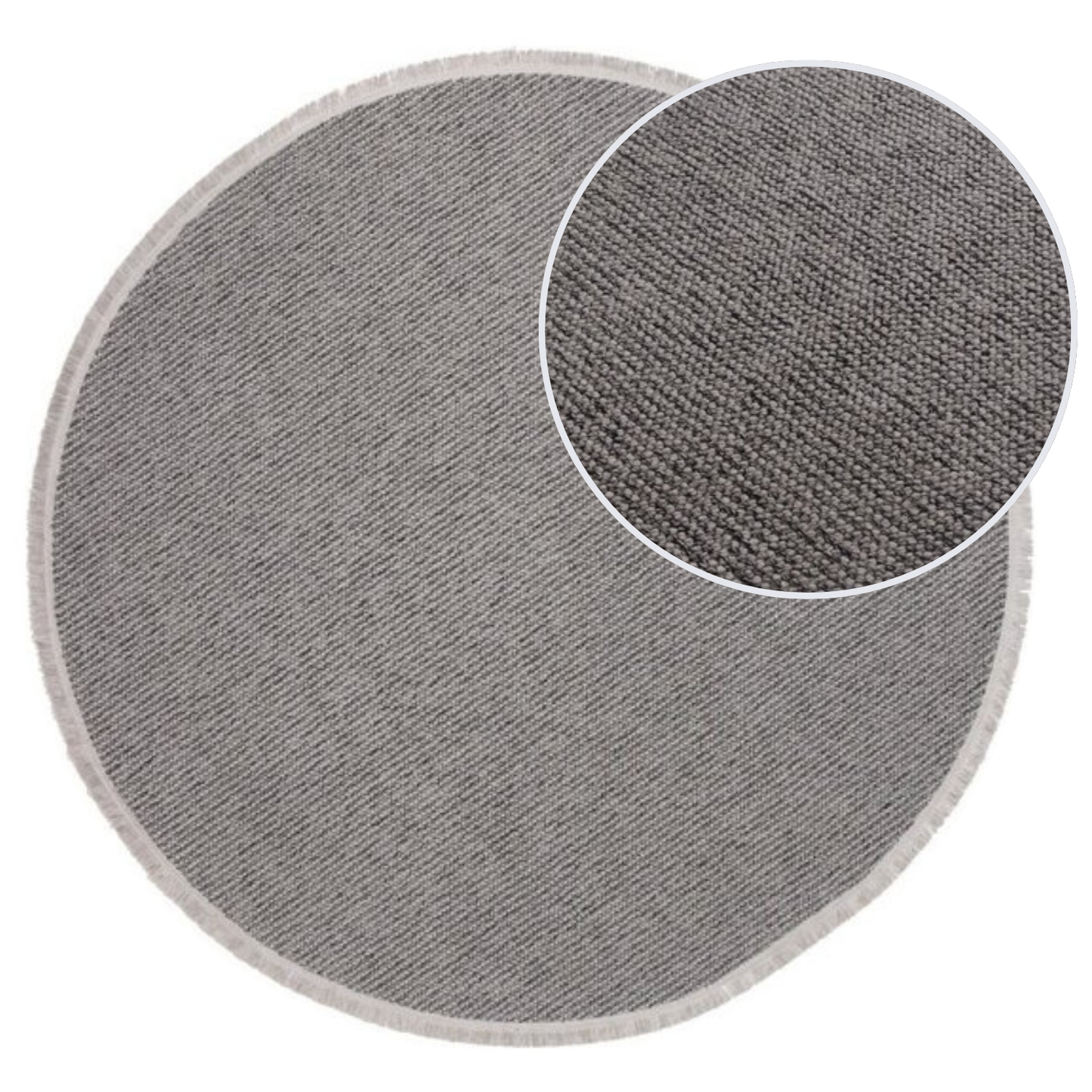 שטיח סקאי 02 אפור כהה עגול