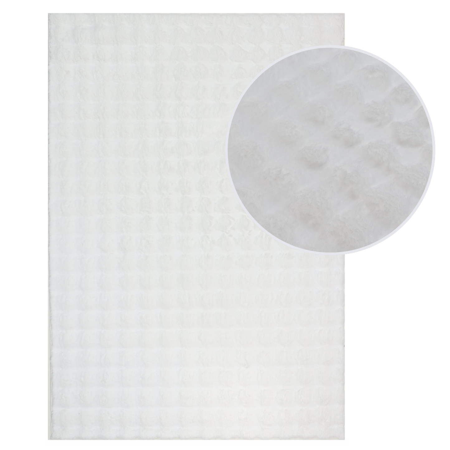 שטיח ראביט דגם באבל 01 לבן