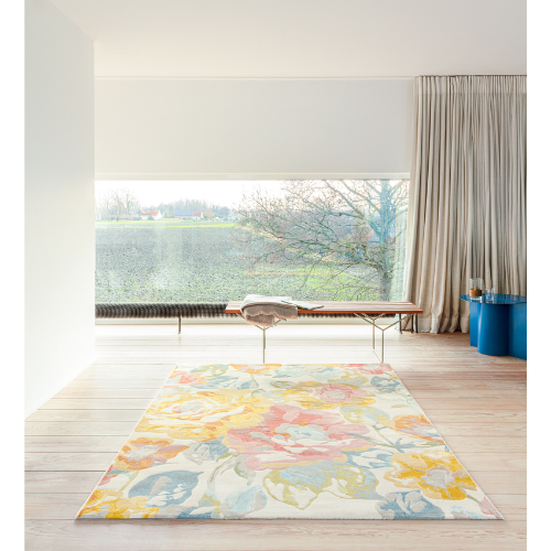 שטיח פרחים צבעוני לסלון דגם בלום 01