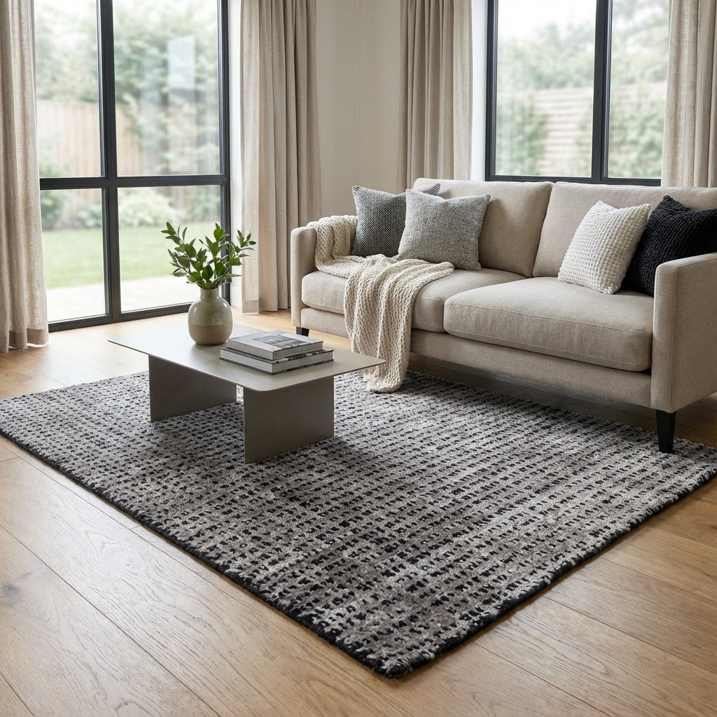 שטיח 01 SILKON שחור אפור